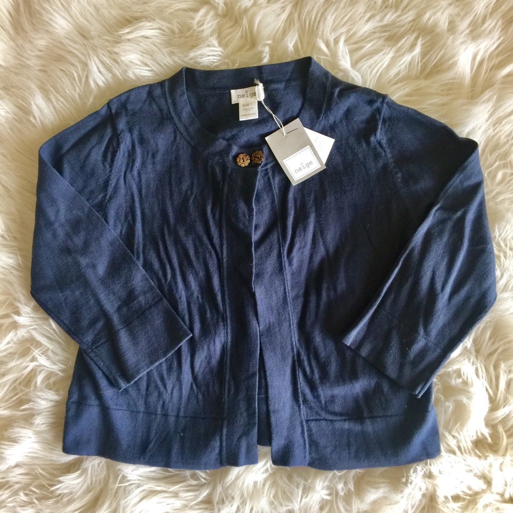 Neige Girls Tillie Cardigan in Navy